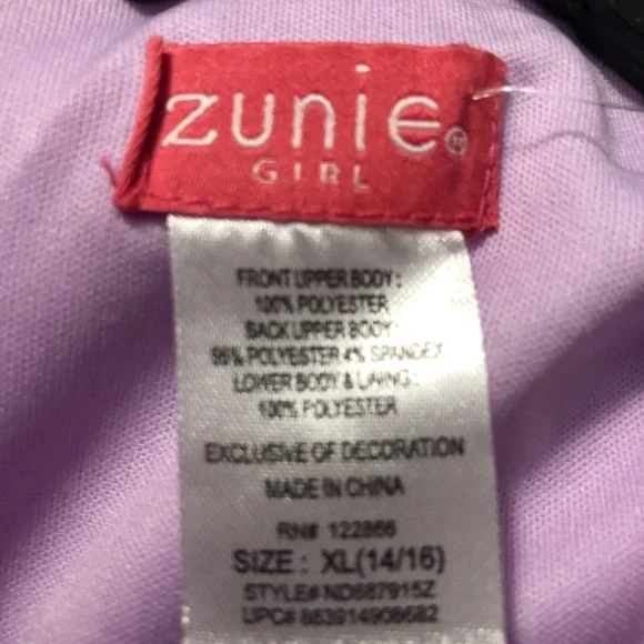 NWT Zunie Girl Occasion Dress Purple Sequin 100% Polyester Lightweight Material - Picture 2 of 7